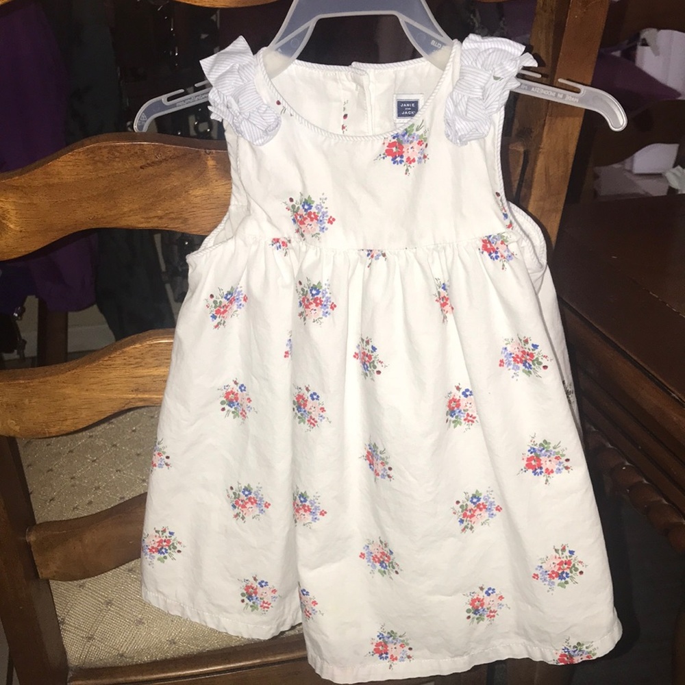 * SOLD * JANIE AND JACK FLORAL DRESS SIZE 12-18 MONTHS - Picture 2 of 7